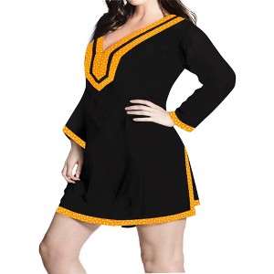HAPPY BAY Women's Summer Bathing Suit Cover Ups Mini Vacation Beachwear Mini Swim Suit Loose Beach Dress Boho Dress X-Large-XX-Large Black Solid - 1 of 4
