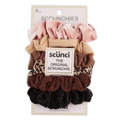 scunci Mixed Neutral Scrunchies - 6pk