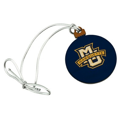 Marquette University Primary Logo Mini Small Tiny Wood Christmas Tree Holiday Ornament