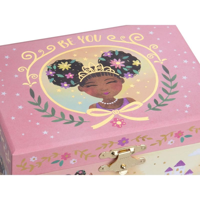 Jewelkeeper Girl's Musical Jewelry Storage Box with Black Ballerina - Pink, 4 of 8