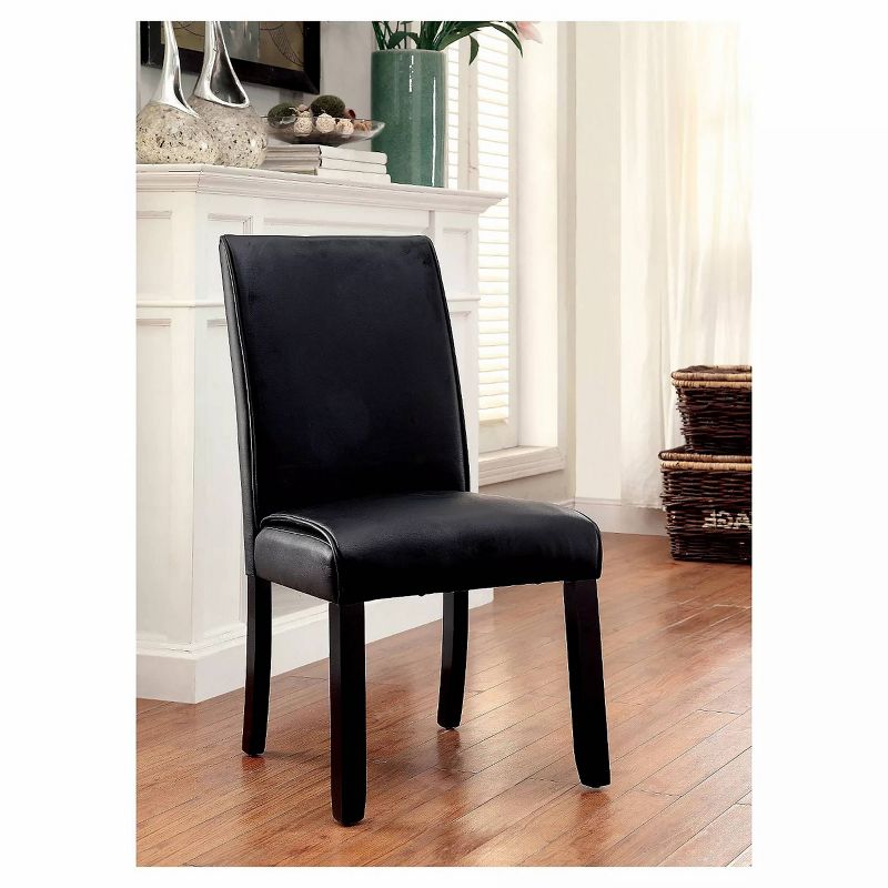 Set of 2 Lanbert Leatherette Padded Side Chair Dark Walnut - HOMES: Inside + Out, 3 of 5