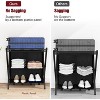 Luggage Rack with storage, Guest Room Folding Suitcase Stands, Holds up to 120 lb, Space Saving Suitcase Holders - 4 of 4