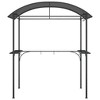 vidaXL BBQ Gazebo with Side Shelves Anthracite 86.6"x45.3"x90.6" Steel - 3 of 4