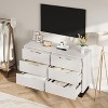 6-Bedroom Chest of Drawers, 119cm Wide, Freestanding Vertical Chest of Drawers with Storage for Living Room, Hallway, Entryway - 3 of 4