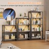 ODK 3-Tier Bookshelf, Small Bookcase with Open Display Shelves, Metal Frame Low Book Case for Living Room Bedroom Home Office, Grey - 4 of 4