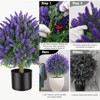 Vitalismo 1.8ft/21.6in Artificial Lavender Ball Topiary Faux Potted Plants No Maintenance Fake Lavender Bushes Home/Office Decoration set of 2 - 4 of 4