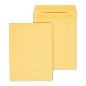 MyOfficeInnovations Self Seal Catalog Envelopes 9"L x 12"H Brown 100/Box (534800/17104) - 1 of 4