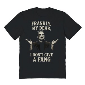 Rerun Island Men Frankly My Dear Dont Give A Fang Short Sleeve Graphic Cotton T-Shirt - 1 of 4