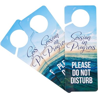 Juvale 3 Pack Do Not Disturb Door Hanger Sign for Therapy, Massage Session in Progress, 3.5 x 9.4 In