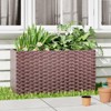 Maggift Wheelbarrows, Pool Cart with Wheels, Storage and Towel Rack, Storage Deck Box for Outdoor Patio Float,for patio, Brown, 31.5"*39.4"*37.6" - 4 of 4