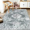 Machine Washable Rug Ultra Soft Area Rug Non Slip Vintage Rug Foldable Stain Resistant Rugs for Living Room Bedroom - 2 of 4