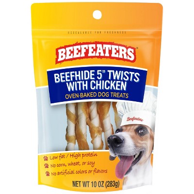 Beefeaters Beefhide Rawhide Twist With Beef & Chicken Flavor Dog Treats ...