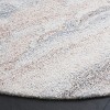 Abstract ABT210 Handmade Tufted Area Rug - Grey/Brown - 6'-0" x 6'-0" Round - Safavieh - 3 of 4