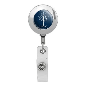 Lord of the Rings Tree Of Gondor Metal Chrome Badge ID Card Holder Clip - 1 of 3