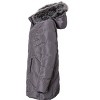 Sportoli Women Long Quilted Plush Lined Outerwear Puffer Jacket Winter Coat with Fur Hood - 2 of 4