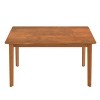 Homy Casa Rectangular Wooden Dining Table with Tapered Legs in Walnut Finish - 4 of 4
