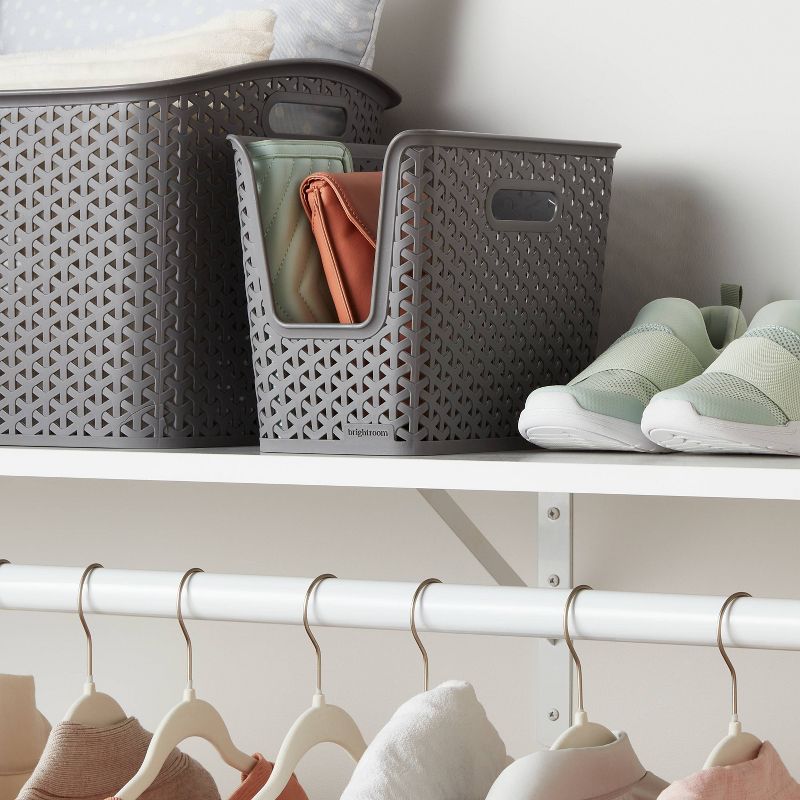 Y-Weave Narrow Easy Access Decorative Storage Basket Gray - Brightroom&#8482;, 3 of 7