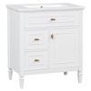 KIGFTSOD 30" Bathroom Vanity with Sink, Bathroom Vanity Cabinet with One Flip Drawer and Two Drawers, Adjustable Shelf - 4 of 4
