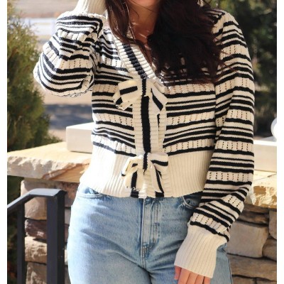 Women's Bow-front Sweater - ADORA