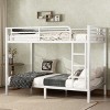 TopComfy Beds Metal Twin XL over Twin XL Bunk Bed Saving Noise Reduced No Box Spring Needed Teens Bed for Bedroom, White, 41.7"*64.6"*74.3" - 2 of 4