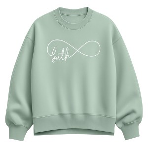 T*U様 UNUSED 22AW US2268 crewneck sweatsh Women's Instant Message Eternal Faith Oversized Fleece Crew