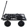 Aghana Digitals Heavy Duty Steel Garden Cart with 660 lbs Capacity, 10" Air Tires, 180° Rotating - 4 of 4