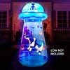 Joyfy 6/9/12 FT Tall Halloween Inflatable Outdoor Decoration, Inflatable Blue UFO with LEDs for Halloween Party Yard Garden Lawn Outside Decoration - 4 of 4