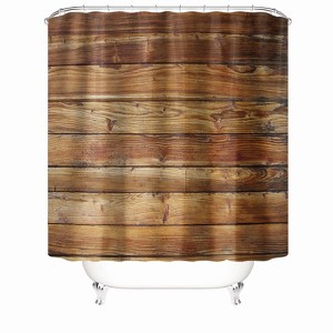 Retro Floor Shower Curtains for Bathroom Waterproof Fabric Bath Curtain Durable Soft Stylish Bathroom Decor 72x72 Inch - 1 of 1