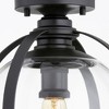 Quorum Lighting Meridian 1 - Light Flush Mount in  Noir - 4 of 4