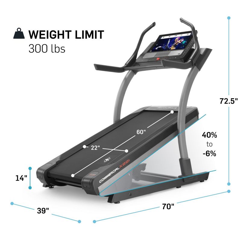 NordicTrack Commercial X22i Electric Treadmill, 4 of 14