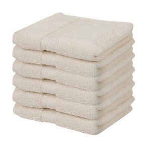 Splash Zero Twist 100% Ring Spun Cotton Face Washcloth Set – Reversible, 550 GSM, Soft, Lightweight, Highly Absorbent Towels for Bathroom - 1 of 4