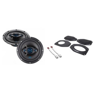 ATG Audio 6.5" 3-Way Coaxial Speakers Compatible with 2018-2022 Wrangler - Gladiator JL / JT Rear Universal Speaker Adaptors with Grilles for 6.5 - 1 of 4