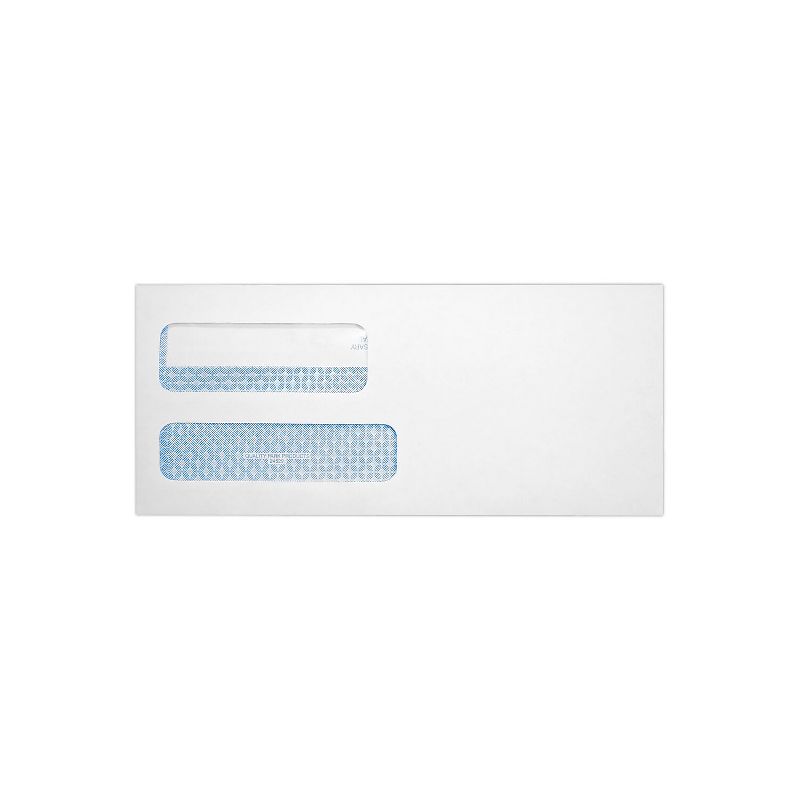 Quality Park Redi-Seal Self Seal Security Tinted #9 Double Window Envelope 3 7/8" x 8 7/8" White, 1 of 3