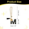 Unique Bargains Resin Lightweight Decorative Tassel Keychain Handle Charm Black with Gold Foil 1 Pc - 2 of 4