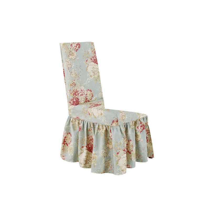 Ballad Bouquet Long Chair Slipcover Rob&#39;s Egg - Waverly Home, 3 of 5