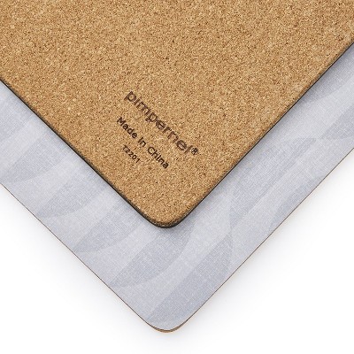 Eclipse Gray Cork-Backed Board Placemats, Set of 4