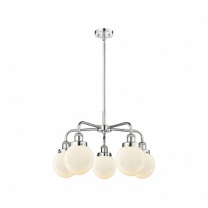 Beacon - 5 Light Stem Hung Chandelier In Art Deco Style-15.13 Inches Tall and 24 Inches Wide - 1 of 1