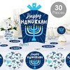 Big Dot of Happiness Hanukkah Menorah - Chanukah Holiday Party Decor and Confetti - Terrific Table Centerpiece Kit - Set of 30 - 2 of 4