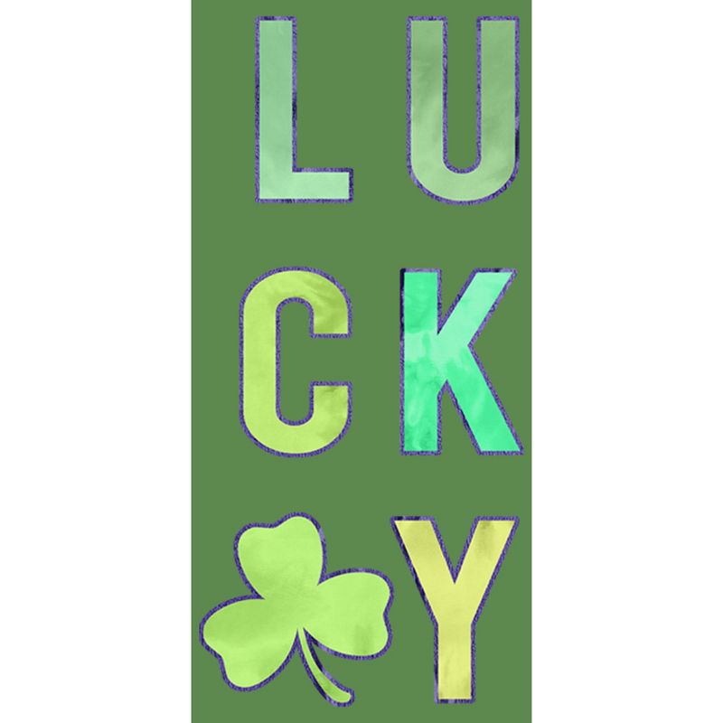 Women's Lost Gods St. Patrick's Day Lucky Tie-Dye Fill Racerback Tank Top, 2 of 5