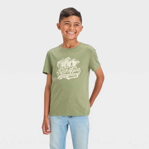 Boys olive green store shirt