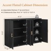 Brafabhome Accent Fluted Sideboard Buffet Cabinet with 4 Doors, Modern Credenza Storage Cabinet with Adjustable Shelves for Living Room Dinning Room - 2 of 4