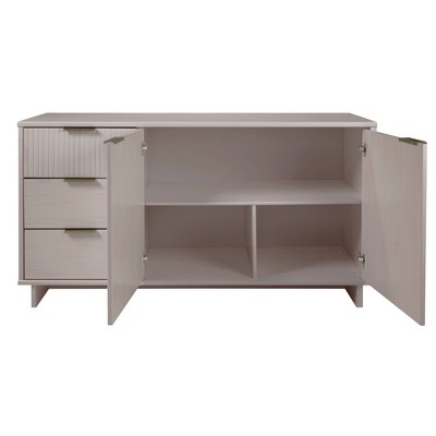 Granville Light Grey 55" Modern 3 Drawer Buffet Sideboard