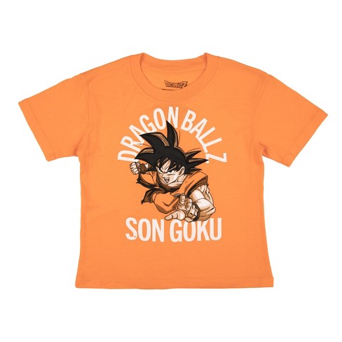 Dragon Ball Z HD Gel Son Goku Crew Neck Short Sleeve Orange Heather Boy s T shirt Large