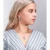 Pendant Necklace Women for Women Fancy Curved Leaf Design Clear Cz Ginger Lyne Collection - 4 of 4