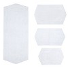 Waterford Tufted Bath Rug, Extra Soft and Absorbent, Non-Slip Bath Mats, Machine Washable bath rugs for Bathroom, 4 Pcs Set with Runner, White - 2 of 4