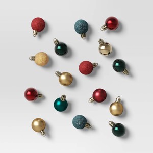 25ct Christmas 30mm Ornament Set Red/Gold/Green - Wondershop™ - 1 of 3