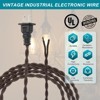 Unique Bargains Extension DIY Repairing Twisted Cloth Covered Lamp Wire with Plug 18 AWG - 3 of 4
