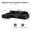 114" Modern L-Shaped Modular Sectional Sofa for Living Room, Flannelette Fabric 3-Seater Couch with Deep Seat, Boneless Design, No Assembly - 4 of 4
