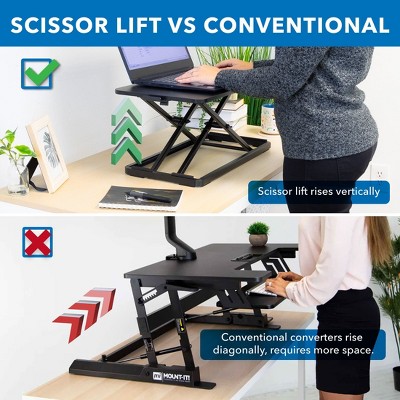 Adjustable Black Steel Standing Keyboard and Mouse Platform