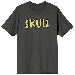 Beavis & Butthead Skull Adult Charcoal Crew Neck Short Sleeve T-shirt - 1 of 4